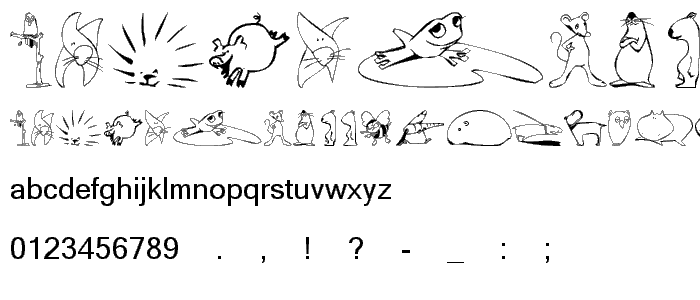 KR Scrappin Animals font